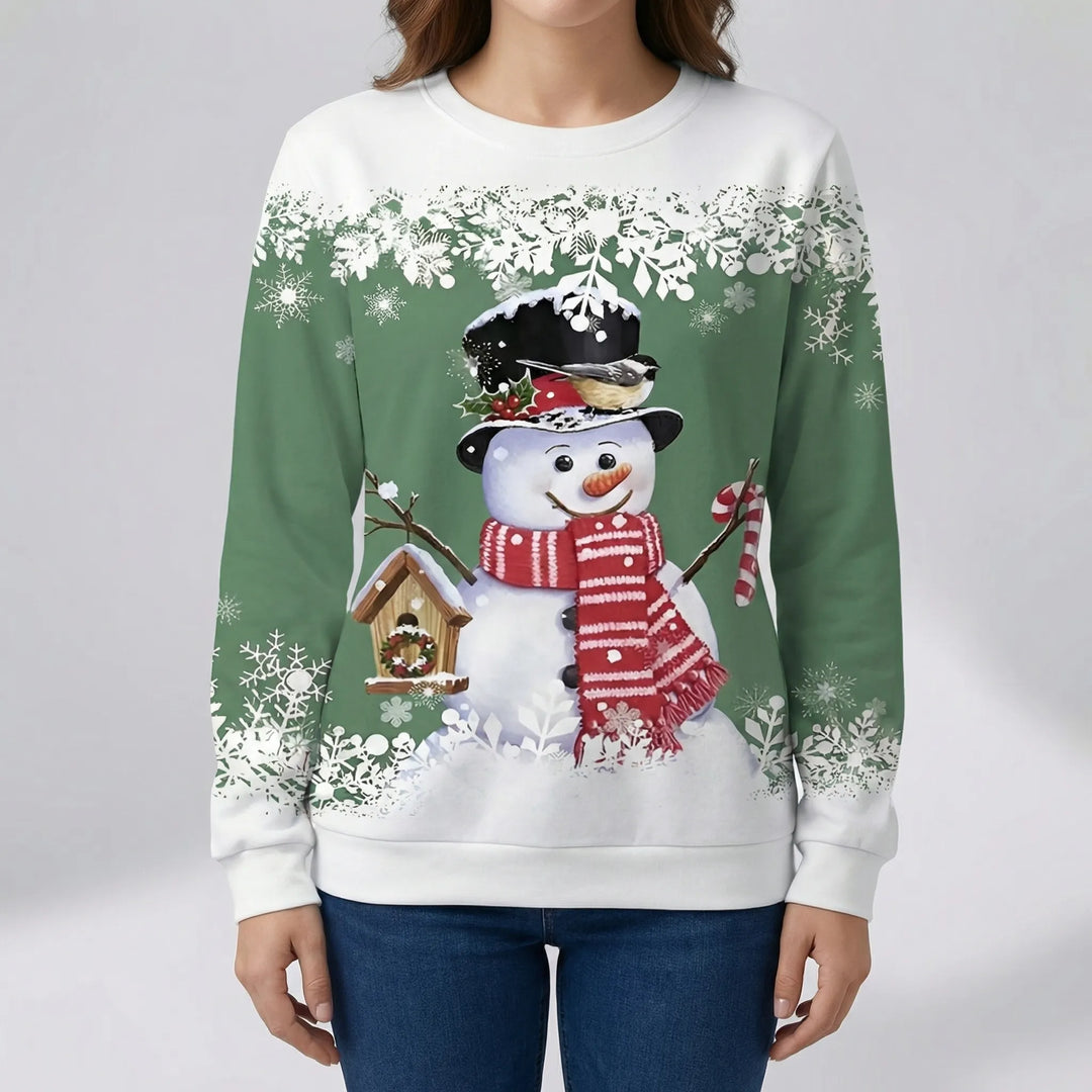 Frostivelle - Festive Snowman Graphic Sweatshirt