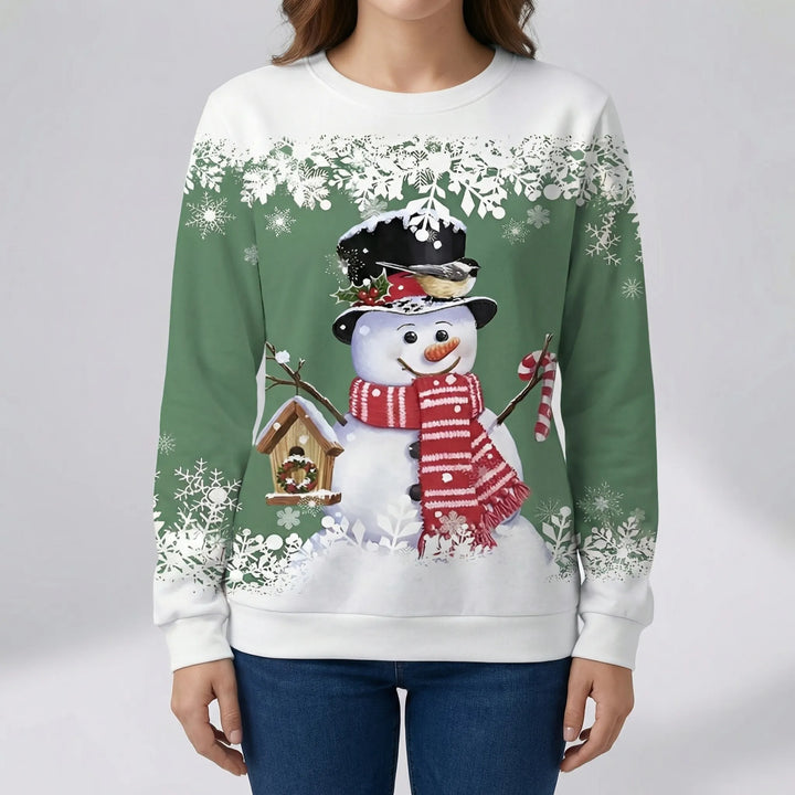 Frostivelle - Festive Snowman Graphic Sweatshirt