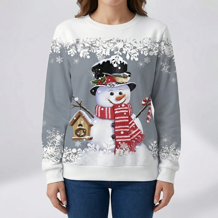 Frostivelle - Festive Snowman Graphic Sweatshirt