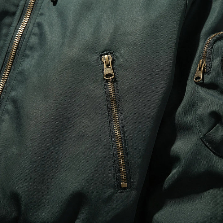 Frostlux - Padded Bomber Jacket With Faux-Fur Hood