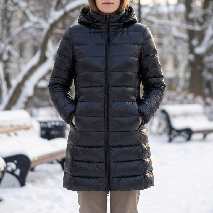 Frostlyn - Long Hooded Quilted Puffer Jacket