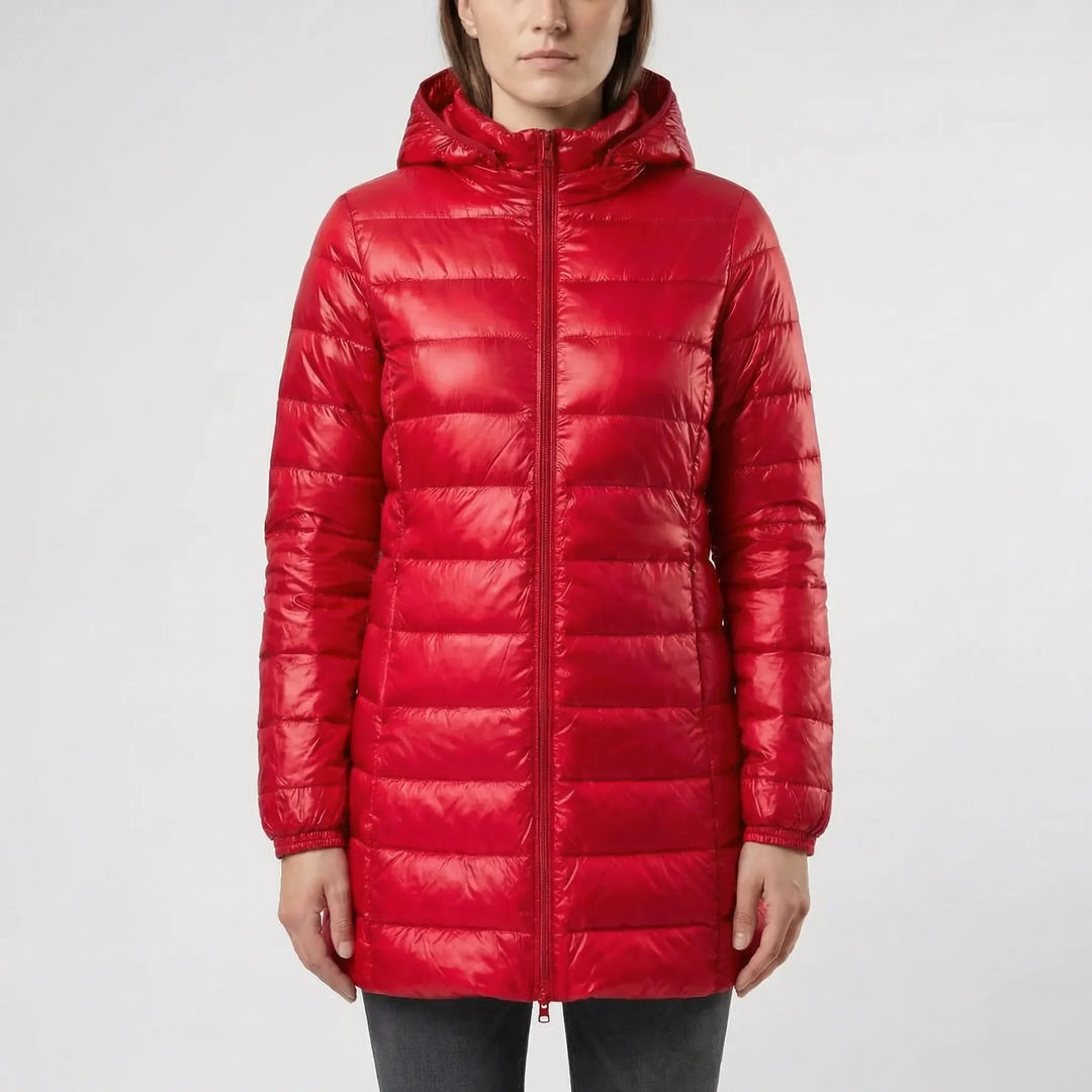 Frostlyn - Long Hooded Quilted Puffer Jacket