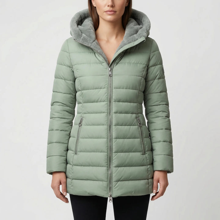 Frostlyne - Quilted Hooded Mid-Length Winter Jacket