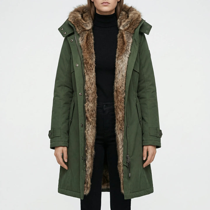 Frostva - Hooded Mid-Length Women's Parka
