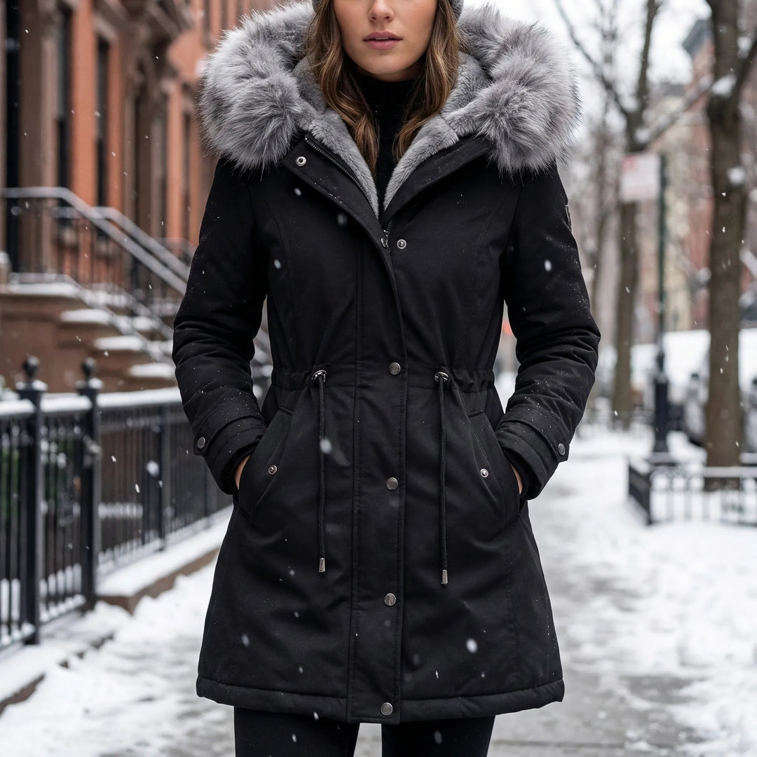 Frovala - Hooded Long Women's Winter Coat