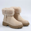Faux Fur-Fodrad Ankelboot