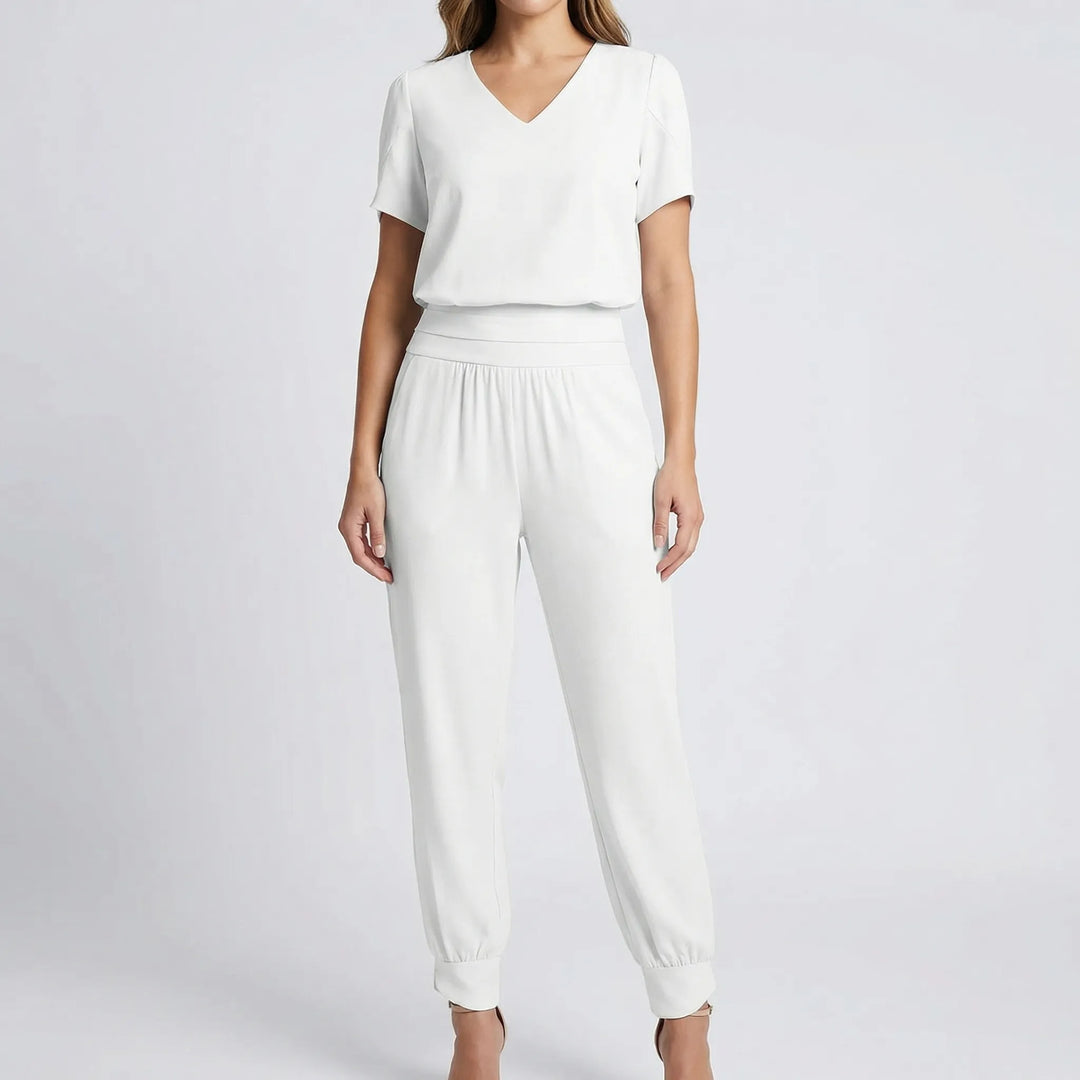 Glamera - Printed Two-Piece Top And Pants Set