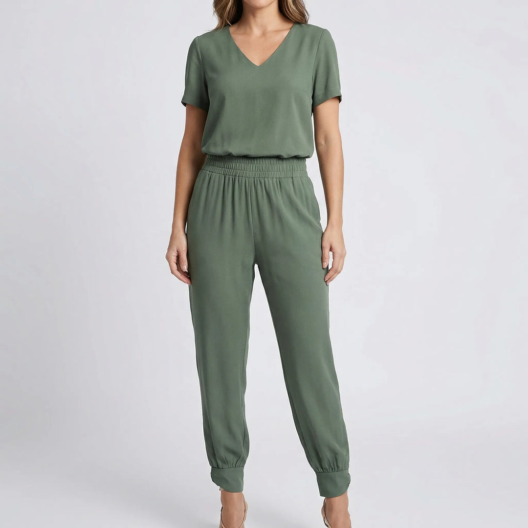 Glamera - Printed Two-Piece Top And Pants Set