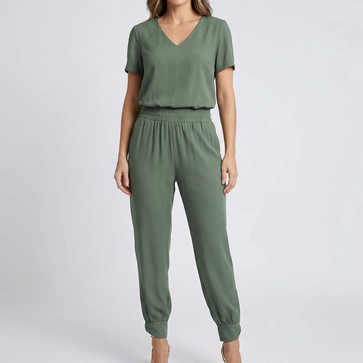 Glamera - Printed Two-Piece Top And Pants Set