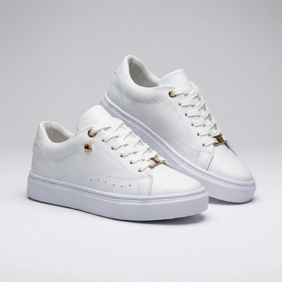 Glemsol - Embossed Platform Lace-Up Sneaker