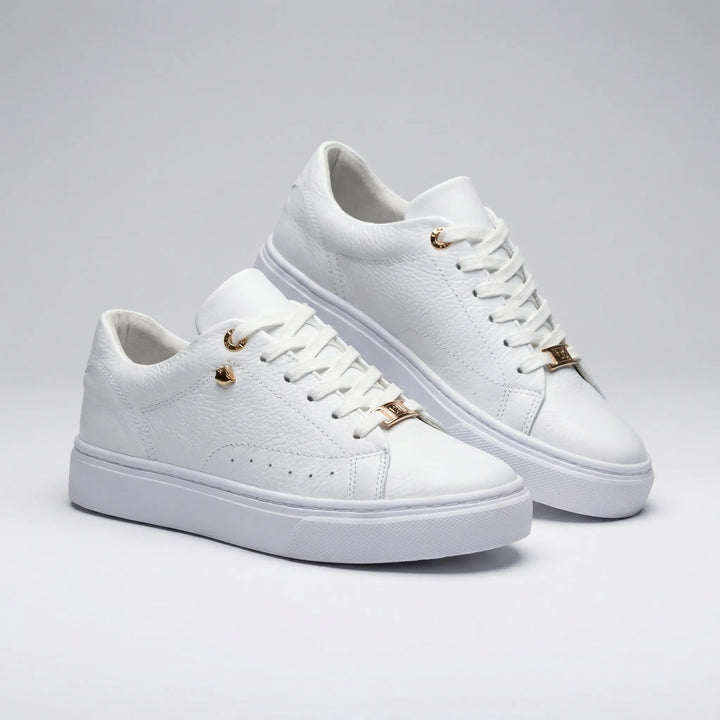 Glemsol - Embossed Platform Lace-Up Sneaker