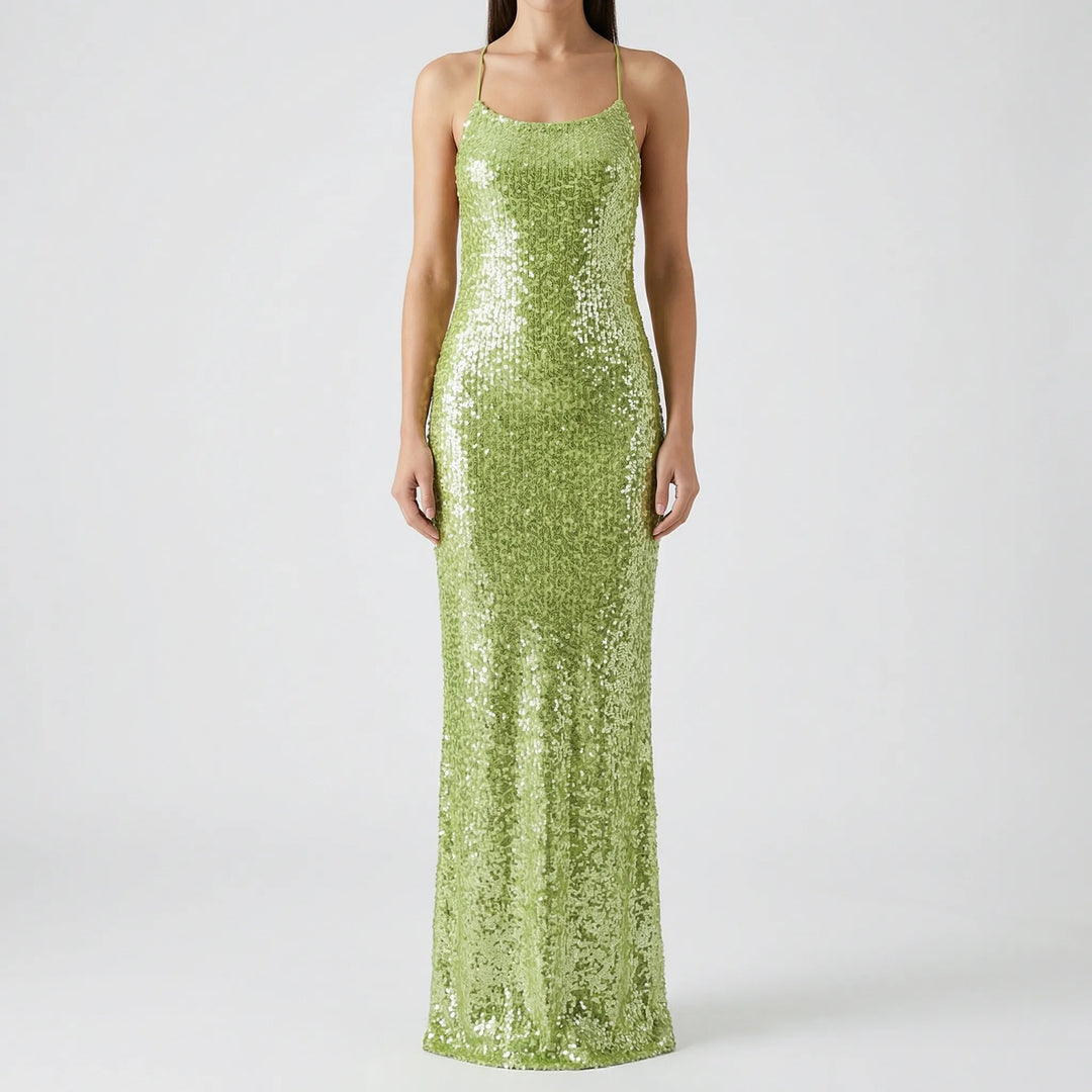 Glimrova - All-Over Sequin Sleeveless Maxi Dress