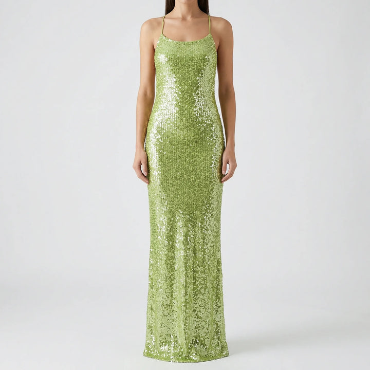 Glimrova - All-Over Sequin Sleeveless Maxi Dress
