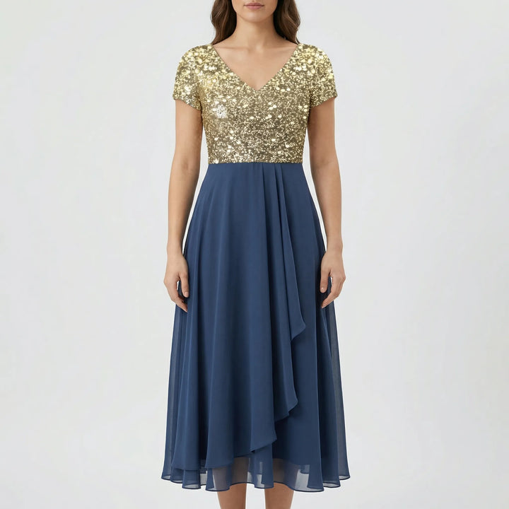 Glintessa - Sequin Bodice Midi Dress