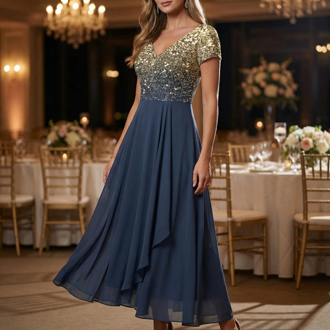 Glintessa - Sequin Bodice Midi Dress