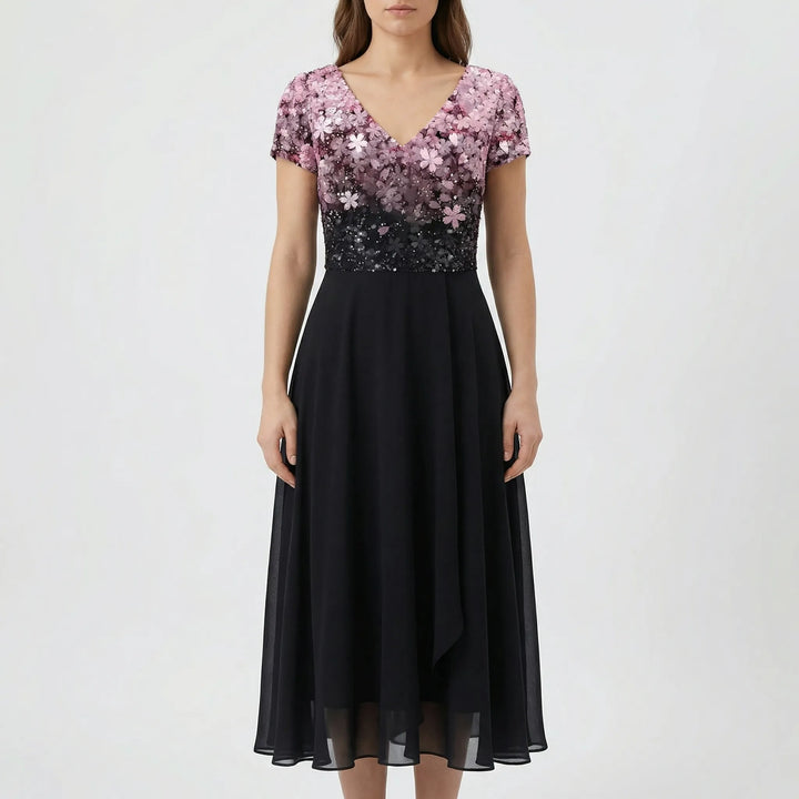 Glintessa - Sequin Bodice Midi Dress