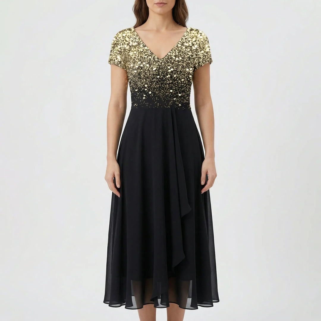 Glintessa - Sequin Bodice Midi Dress