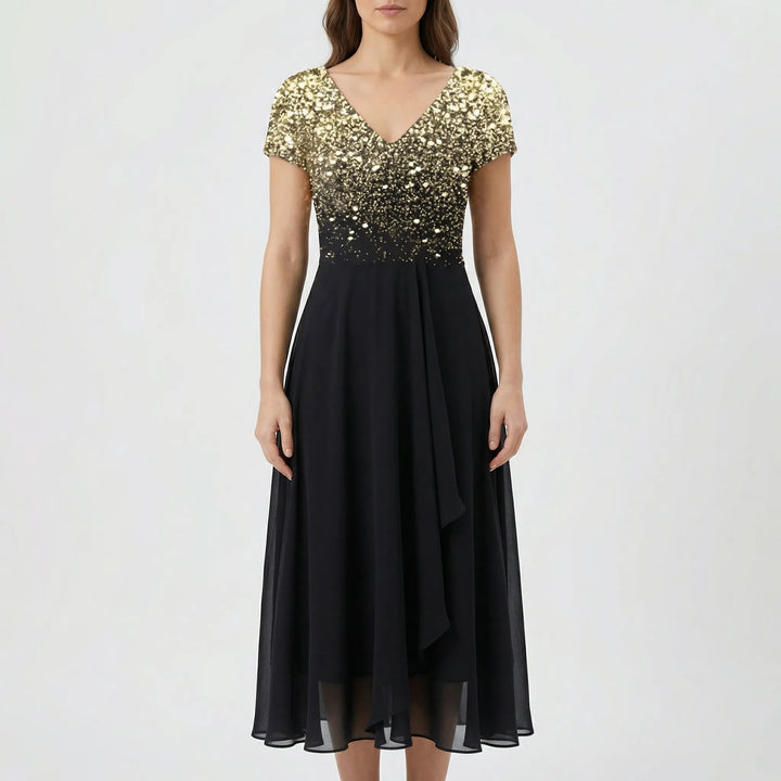 Glintessa - Sequin Bodice Midi Dress