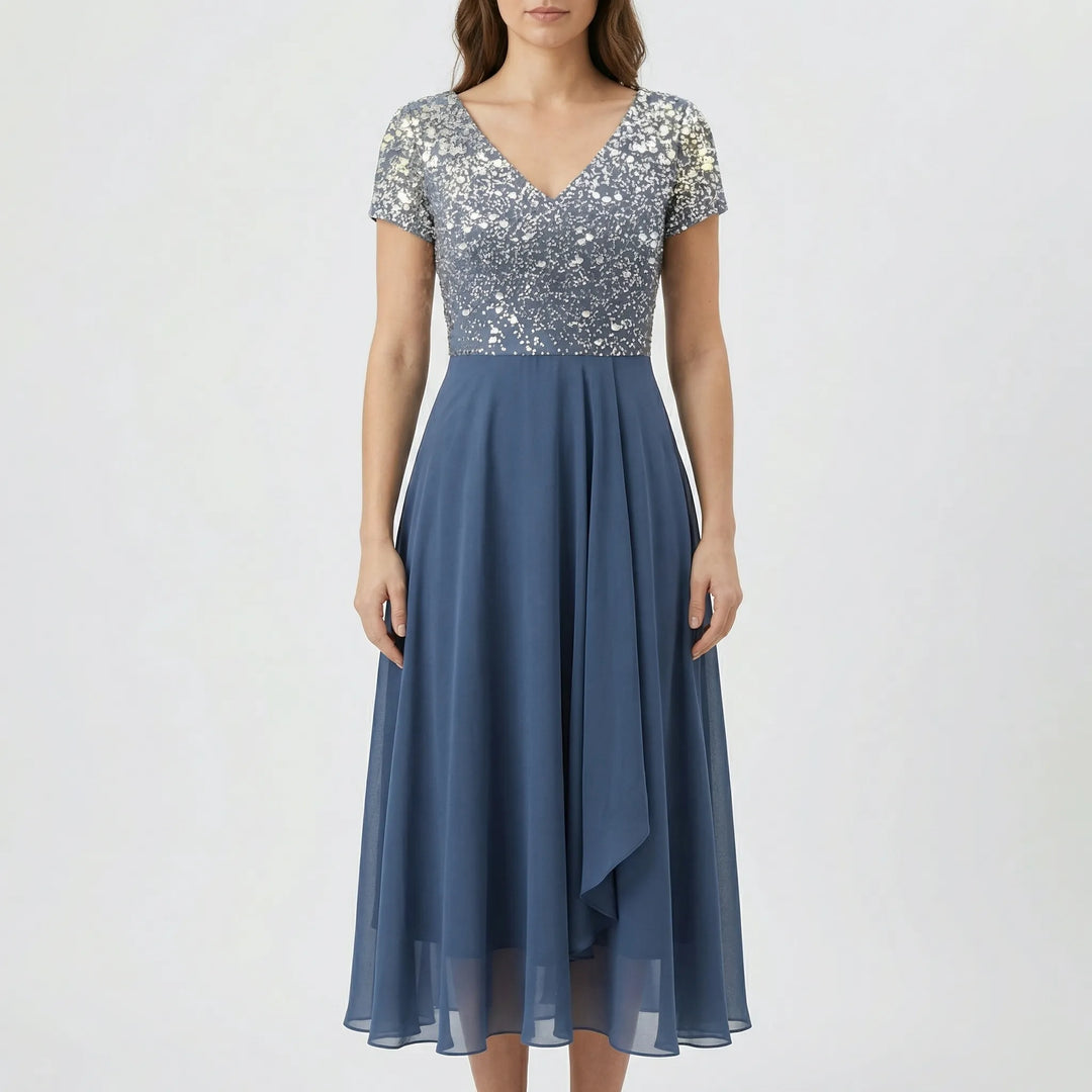 Glintessa - Sequin Bodice Midi Dress
