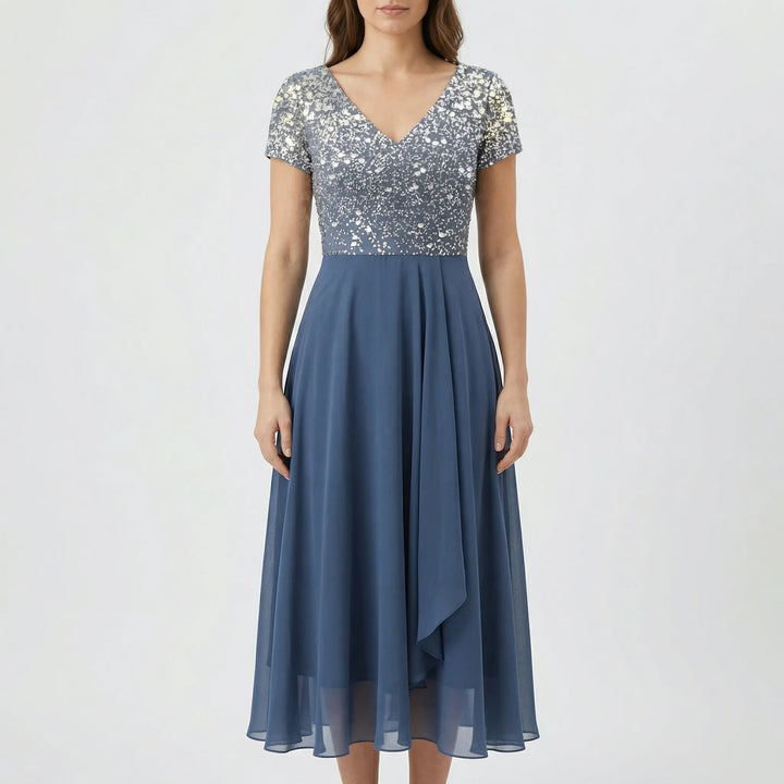Glintessa - Sequin Bodice Midi Dress