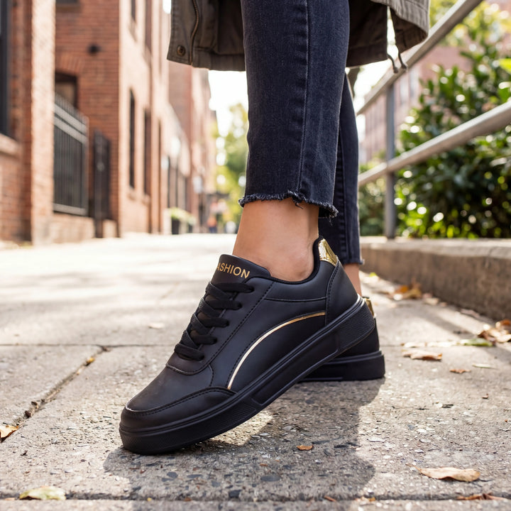 Glitzstep - Low-Cut Lace-Up Casual Sneaker