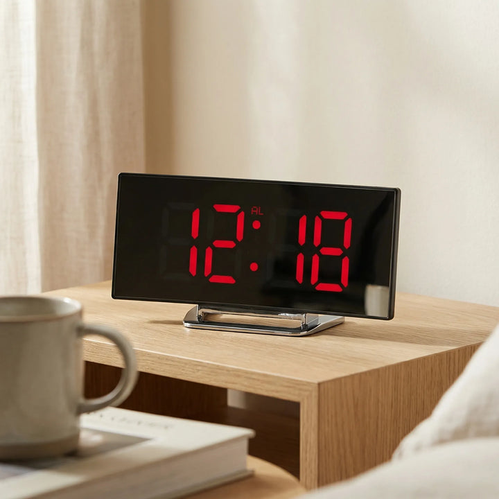 GlowArc - Curved LED Digital Alarm Clock