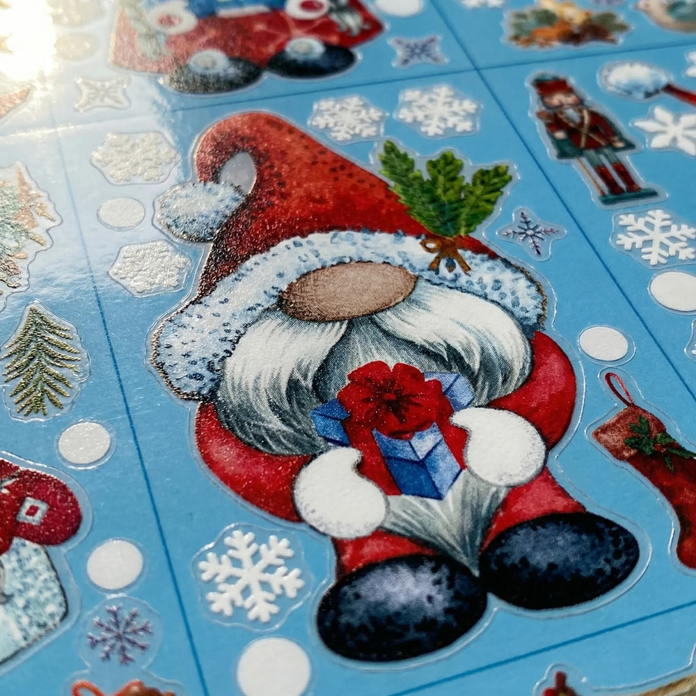 Gnomefrost - Santa Gnome Themed Window Sticker Set