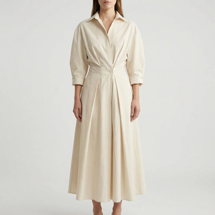 Granova - Long-Sleeve V-Neck Maxi Dress