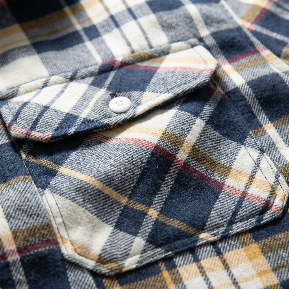 Gridloch - Hooded Plaid Shirt Jacket For Men