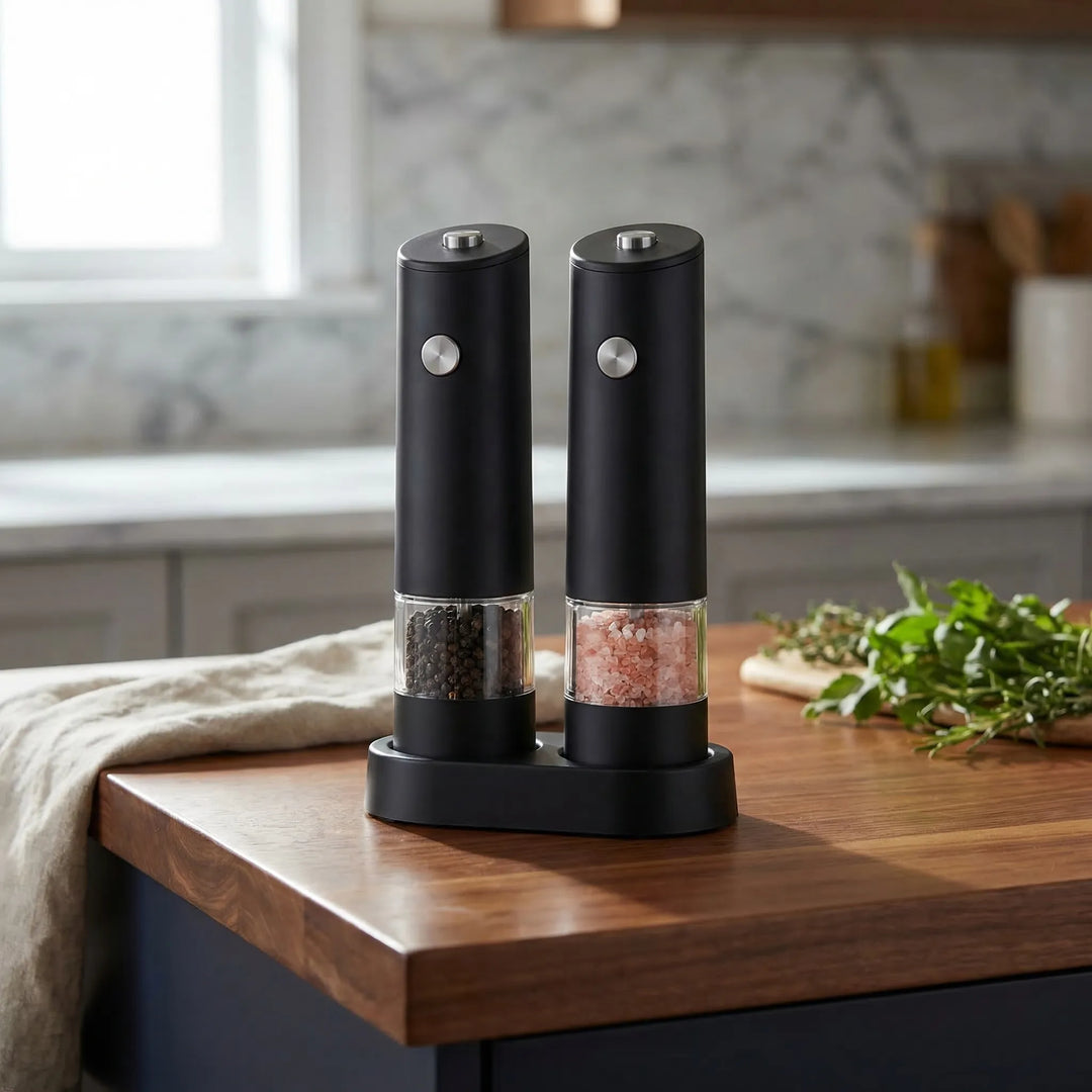 Grindovex - Battery-Powered Electric Spice Mill Set