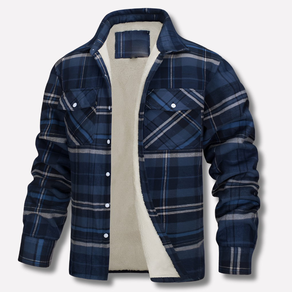 Bomull Kontrollerad Flanell Lumberjack Skjorta