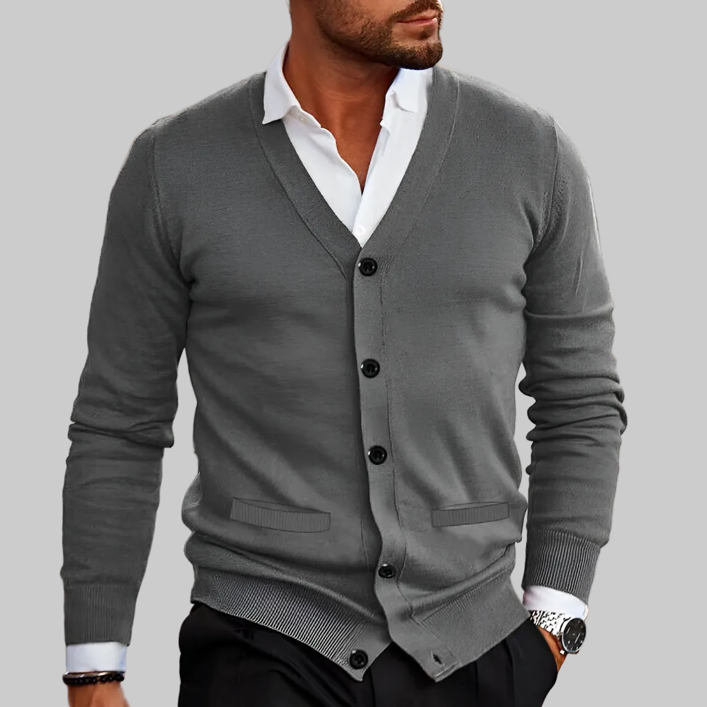 Bomullsherrens cardigan i casual stil