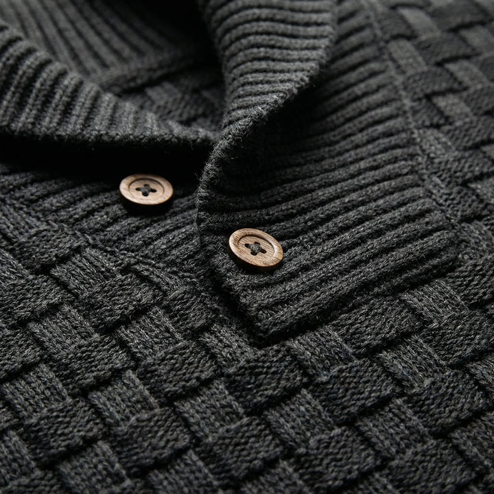 Halvern - Half-Collar Button-Up Men's Sweater