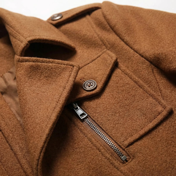 Halvorn - Mid-Thigh Structured Men's Overcoat
