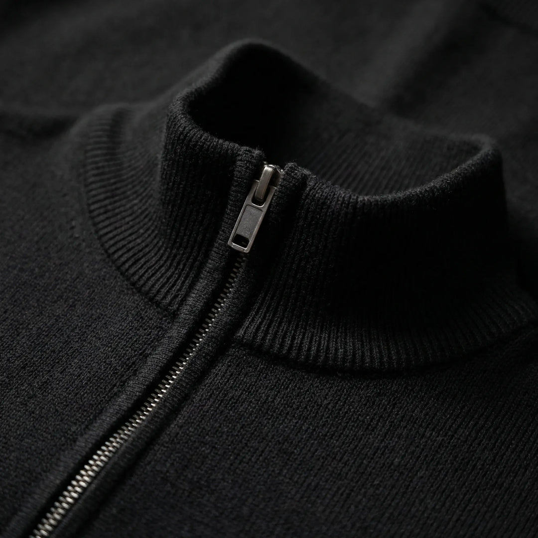 Halvzen - Quarter-Zip High-Neck Pullover Sweater