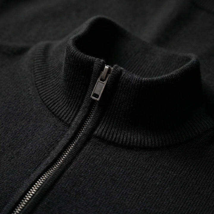 Halvzen - Quarter-Zip High-Neck Pullover Sweater