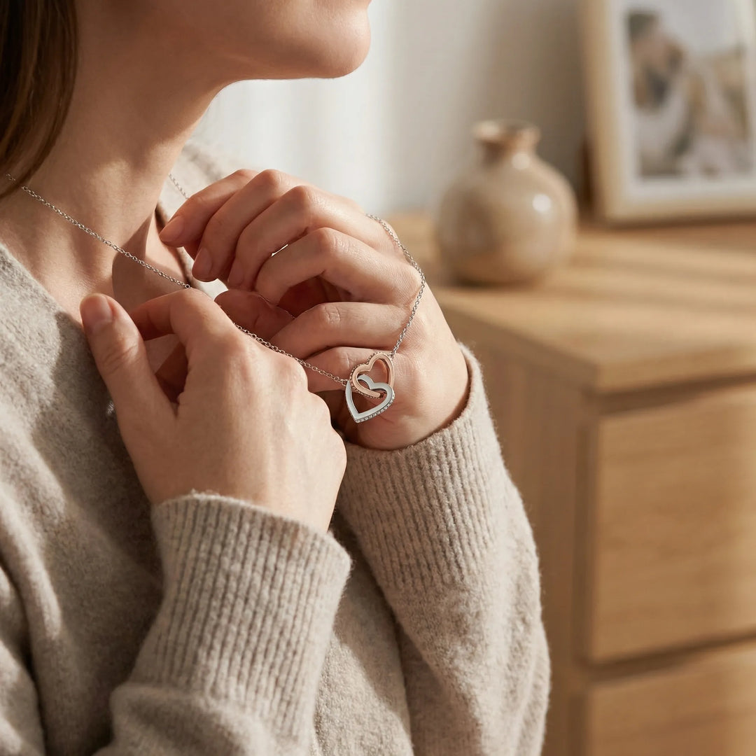 Hearlink - Interlocking Heart Pendant Necklace