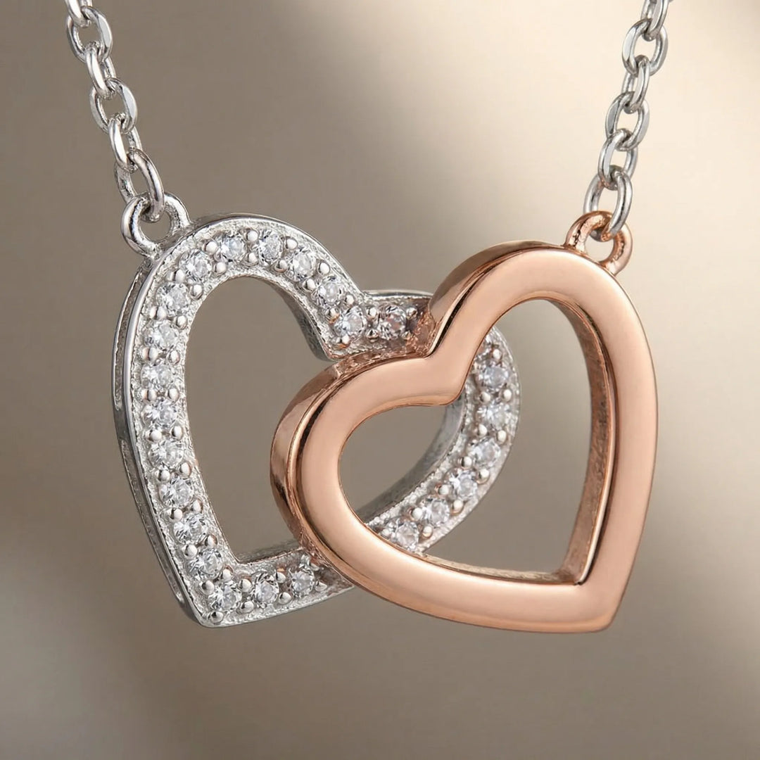 Hearlink - Interlocking Heart Pendant Necklace
