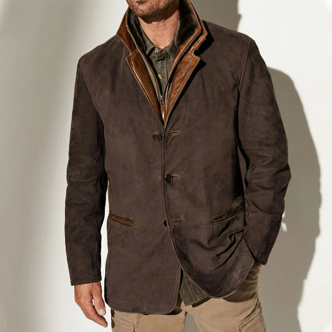 Heritawn - Heritage-Inspired Men's Button-Front Jacket