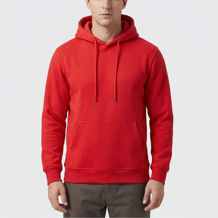 Hoodrix - Solid Color Pullover Hoodie For Men