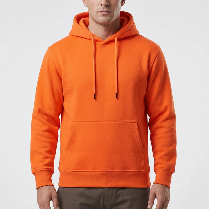 Hoodrix - Solid Color Pullover Hoodie For Men