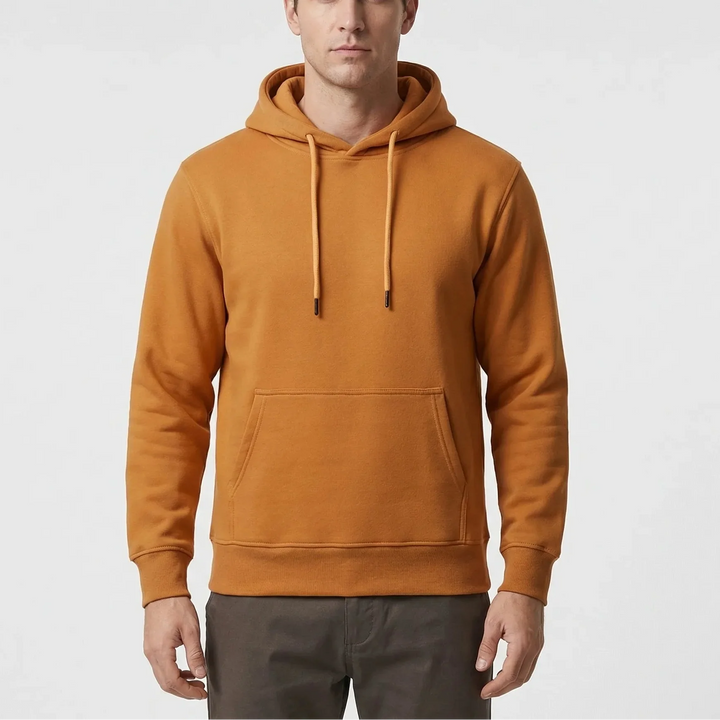 Hoodrix - Solid Color Pullover Hoodie For Men