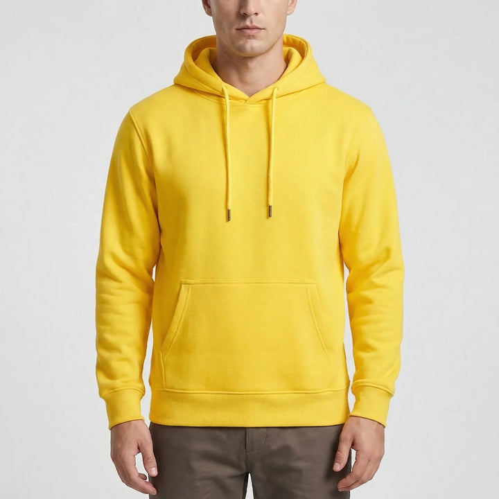 Hoodrix - Solid Color Pullover Hoodie For Men