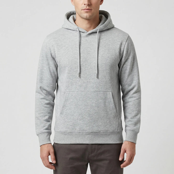 Hoodrix - Solid Color Pullover Hoodie For Men