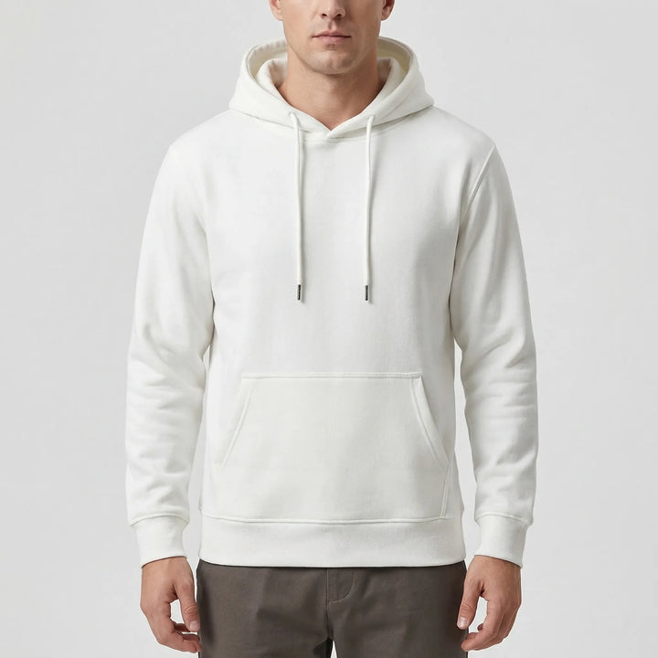 Hoodrix - Solid Color Pullover Hoodie For Men
