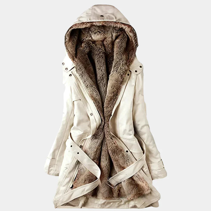 Bälte med huva Parka för kvinnor