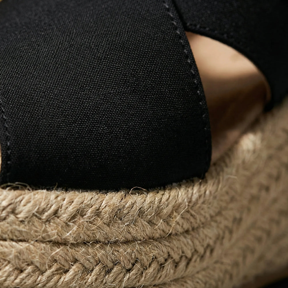 Jutriva - Open-Toe Wedge Espadrille Sandal