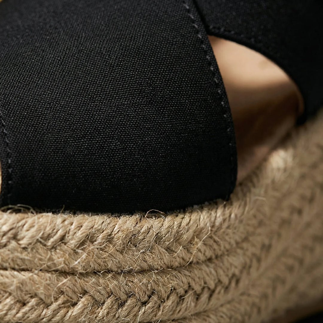Jutriva - Open-Toe Wedge Espadrille Sandal
