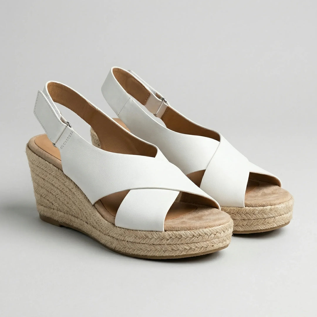 Jutriva - Open-Toe Wedge Espadrille Sandal