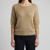 Avslappnad Crew-Neck Stickad Topp